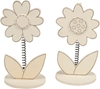 Image sur Pince-memo fleurs en bois